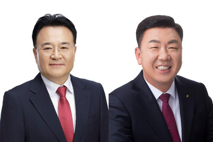 국민의힘 서승우·이범석 청주시장 예비후보. 충청북도선거관리위원회 제공