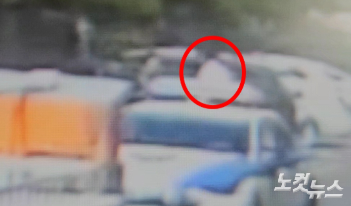 무면허 운전 적발 당시 모습이 담긴 CCTV영상 캡처. 고상현 기자
