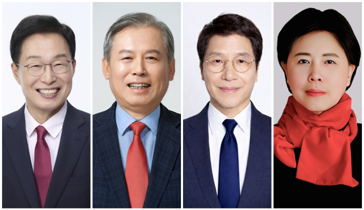 임종식, 김상동, 이용기, 한은미 경북도교육감 예비후보. 각 후보 제공