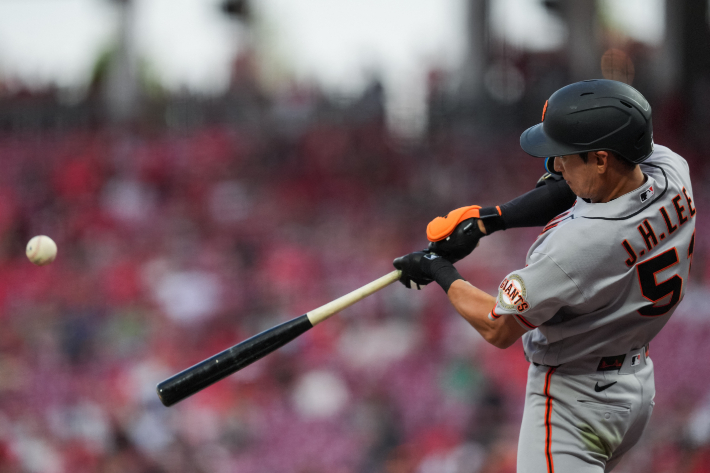 이정후의 타격 장면. 연합뉴스