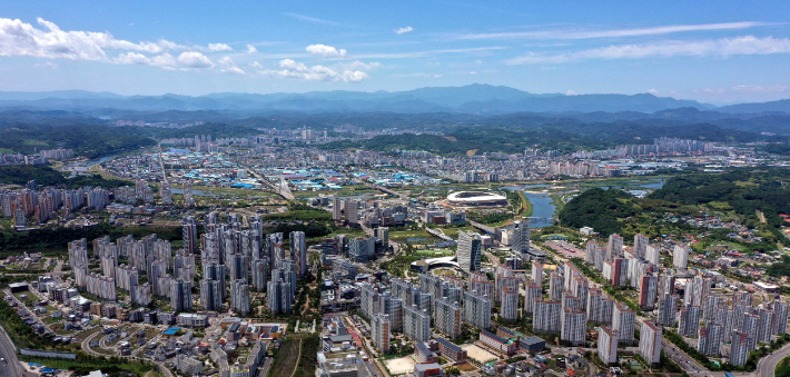 경남진주혁신도시 전경. 진주시청 제공