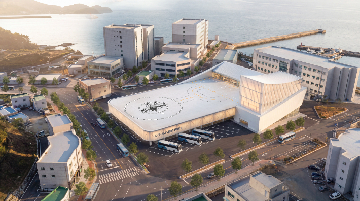 통영 도남관광단지 버티포트 예상 조감도. 경남도청 제공 