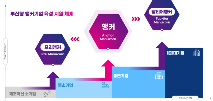 부산형 앵커기업 육성 지원 체계. 부산시 제공