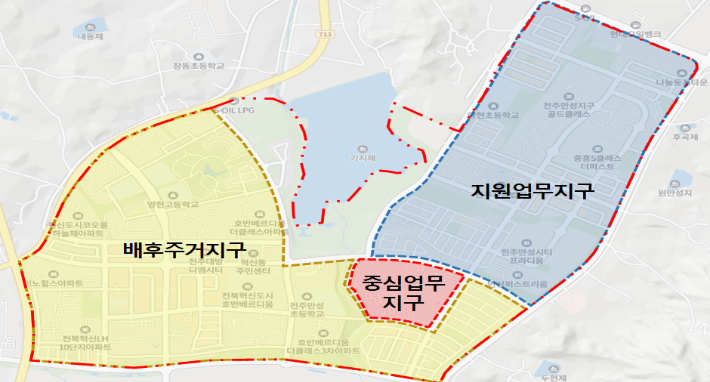 전북혁신도시 전북 금융중심지 지구계획. 전북도 제공