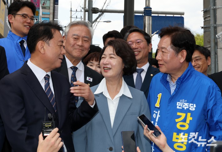 대화하는 이광재-추미애-강병덕