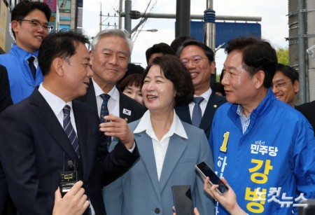 대화하는 이광재-추미애-강병덕