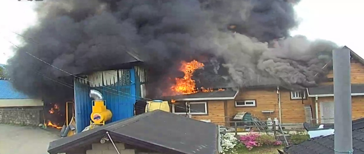 불이 난 주택 모습. 전북소방본부 제공