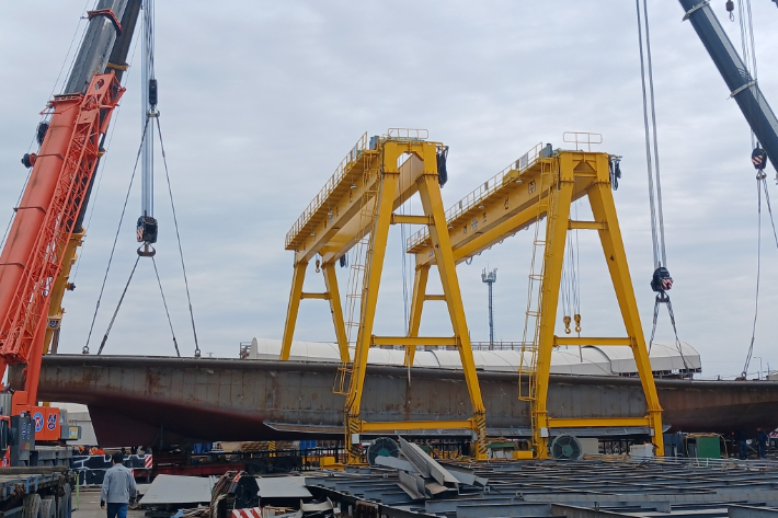 제작에 들어간 군산-연도 항로에 투입될 신규 여객선. 군산지방해양수산청 제공 