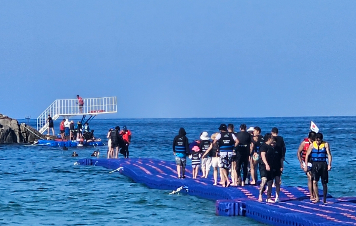 경포해수욕장 오리바위 다이빙대. 강릉시 제공