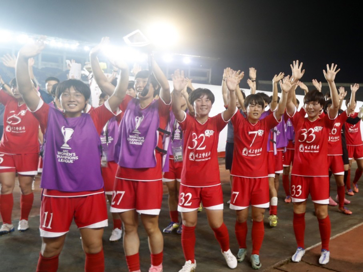 북한 내고향 여자축구단. 연합뉴스