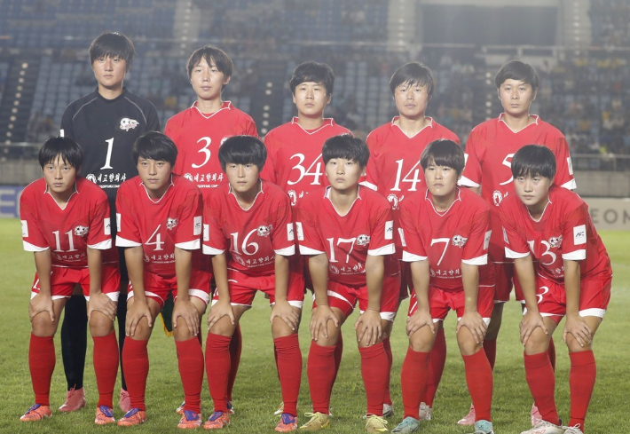 북한 내고향여자축구단. 연합뉴스