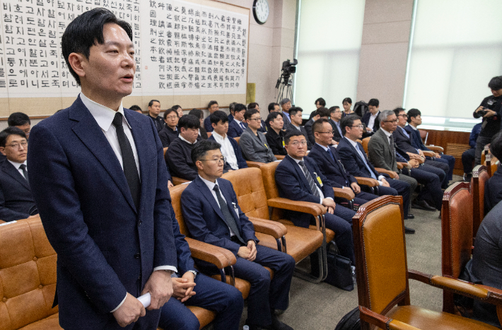 국조특위 증인 선서 또 거부한 박상용 검사. 연합뉴스
