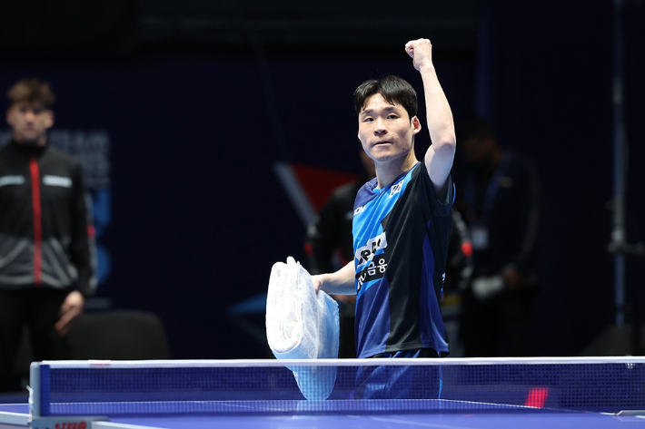 남자 대표팀 에이스 장우진. 대한탁구협회 