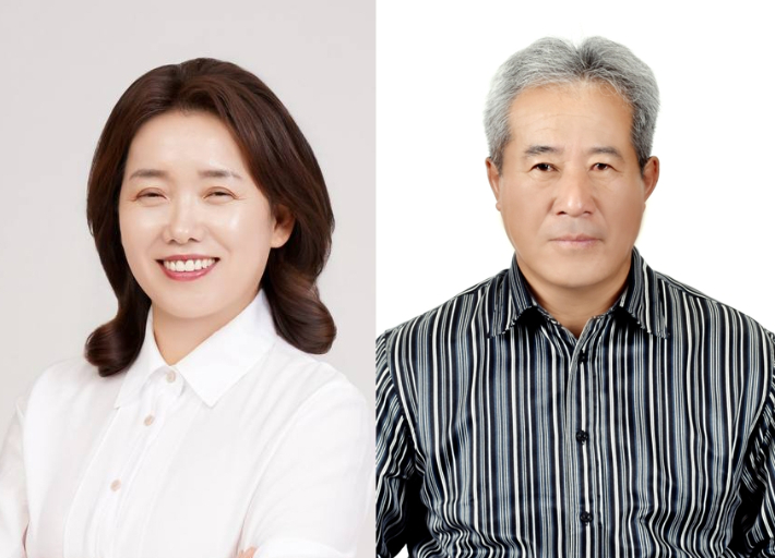 광역비례대표 정은영·양정석 후보. 진보당 경남도당 제공 