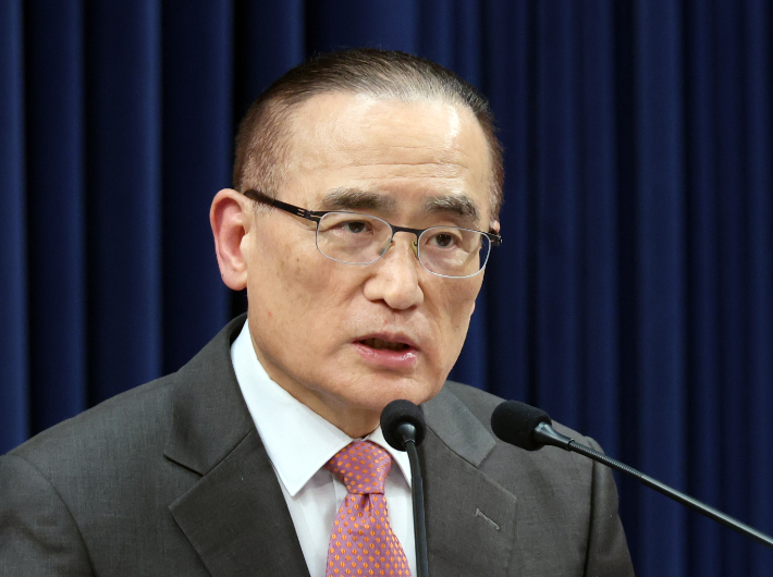 위성락 안보실장, 나무호 관련 기자간담회. 연합뉴스