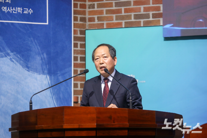 직전회장 이상규 목사가 말씀을 전하고 있다. 최화랑 기자