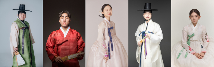 전주세계소리축제가 선정한 '2026 젊은판소리 다섯바탕' 무대에 오를 소리꾼들. 전주세계소리축제 제공