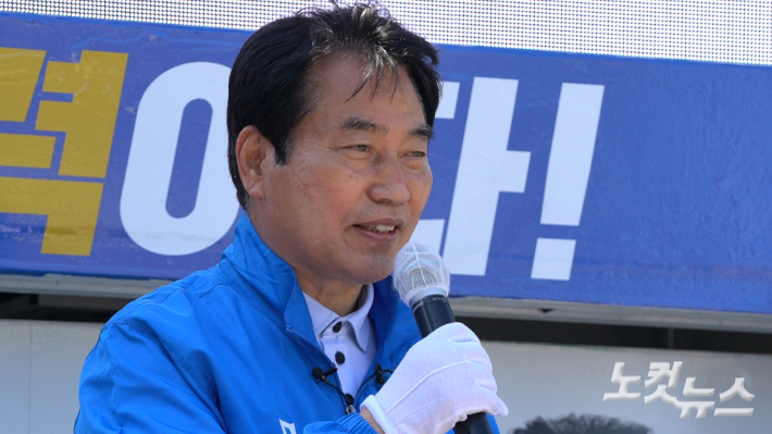 2022년 당시 용인시장 재선에 도전한 백군기 전 용인시장. 박철웅 PD