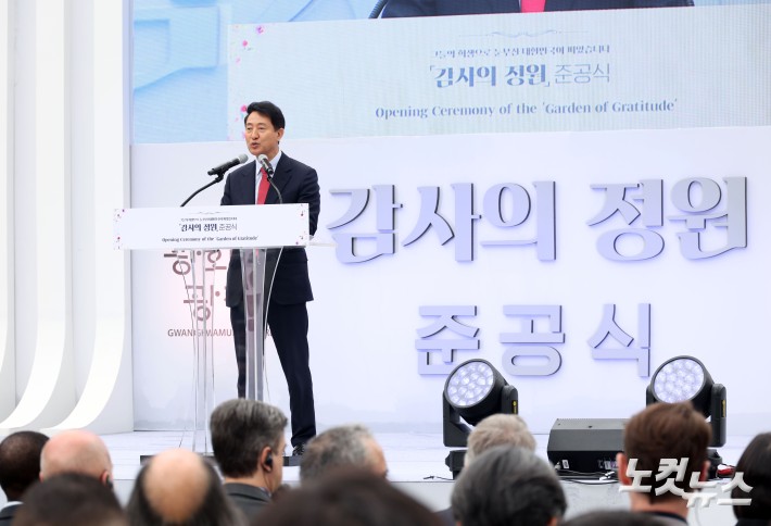 축사하는 오세훈 서울시장 후보