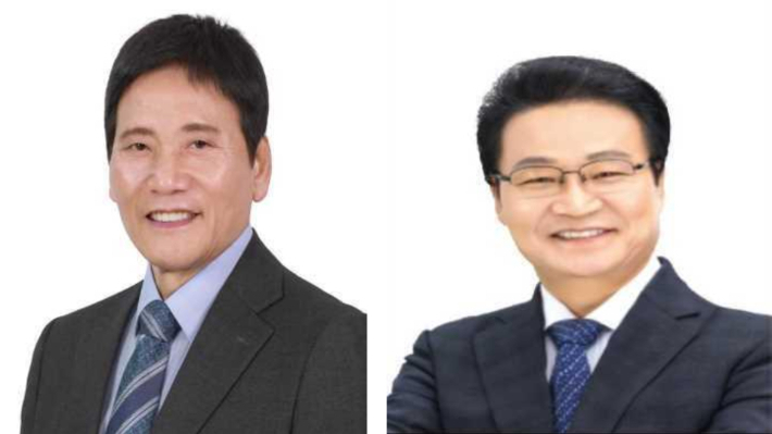 왼쪽부터 김성태, 김용판 대구 달서구청장 후보. 중앙선관위 제공