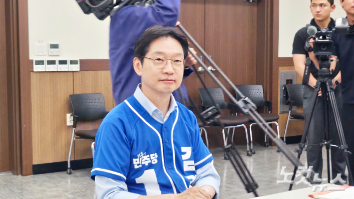 더불어민주당 김경수 후보. 최호영 기자 