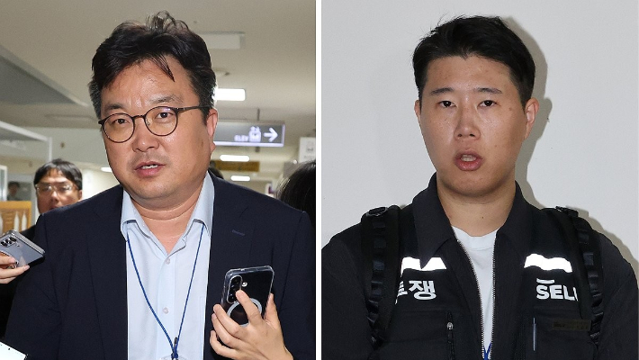 삼성전자 대표교섭위원인 김형로 부사장(왼쪽 사진)과 최승호 초기업노조 삼성전자지부 위원장. 연합뉴스