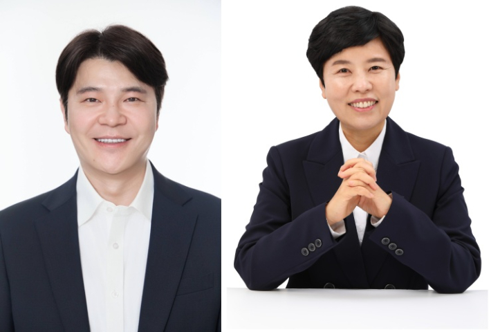 왼쪽부터 개혁신당 신현철 예비후보, 진보당 송영주 예비후보. 중앙선거관리위원회 제공