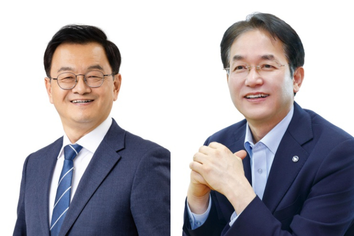 (왼쪽부터)더불어민주당 민경선 예비후보, 국민의힘 이동환 예비후보. 중앙선거관리위원회 제공