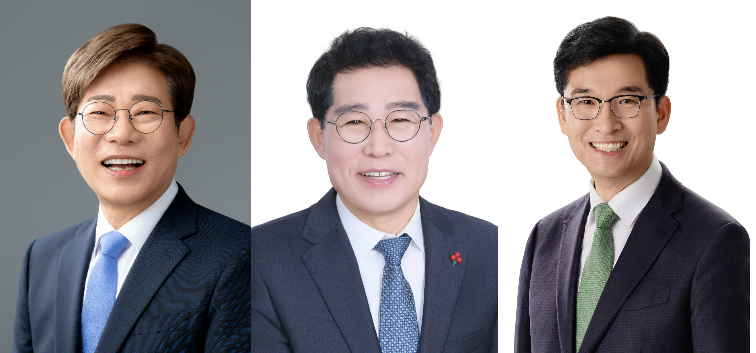 김성근·김진균·윤건영 충청북도교육감 후보. 충북도선관위 제공