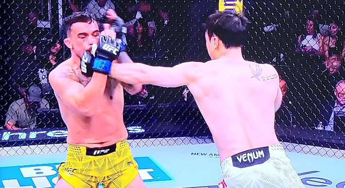 최두호의 경기 장면. UFC 제공