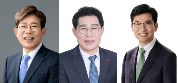 김성근·김진균·윤건영 충북교육감 후보(가나다 순). 충북선관위 제공