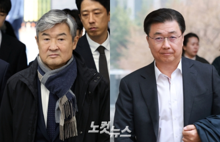 왼쪽부터 조태용 전 국정원장·홍장원 전 국정원 1차장. 류영주 기자