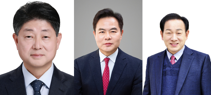이윤희 민주당 후보(왼쪽), 김학홍 국민의힘 후보(가운데), 신현국 무소속 후보(오른쪽). 중앙선관위 제공