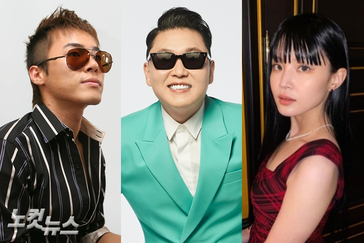왼쪽부터 휘성, 싸이, 이하이. 자료사진/각 트위터