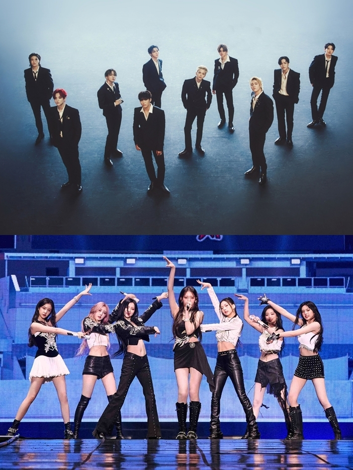 위쪽부터 그룹 트레저, 베이비몬스터. YG엔터테인먼트 제공