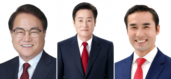 왼쪽부터 김하수, 박권현, 이승민 후보. 중앙선관위 제공