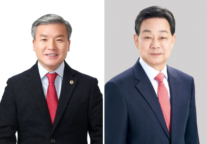 정영길(좌), 전화식(우) 후보. 중앙선관위 제공