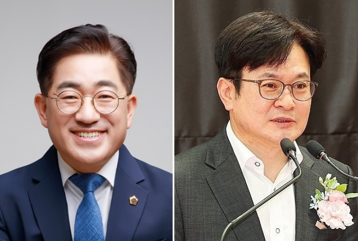 더불어민주당 이기형 후보와 국민의힘 김병수 후보. 연합뉴스