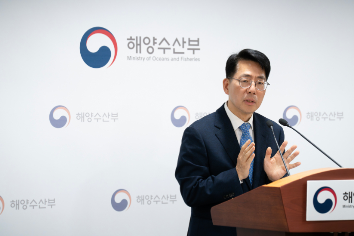 14일 해양수산부 기자실에서 황종우 장관이 기자 간담회를 열었다. 해양수산부 제공