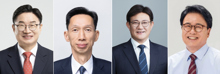 (왼쪽부터)권순기, 김준식, 송영기, 오인태 경남교육감 후보. 중앙선거관리위원회 제공