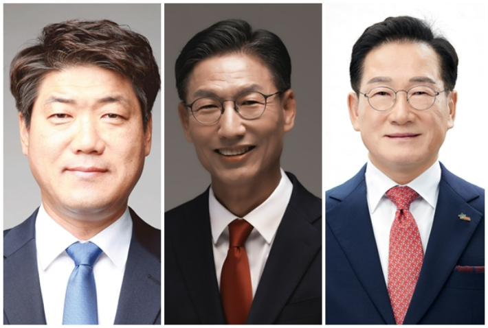  이정훈, 김병삼, 최기문 영천시장 후보. 선관위 제공