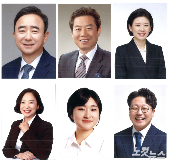 광주 광산을 국회의원 후보들. 중앙선거관리위원회 제공
