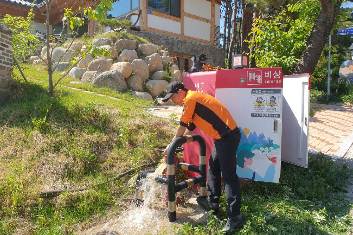 특별경계근무 실시 중인 강원소방. 강원소방본부 제공