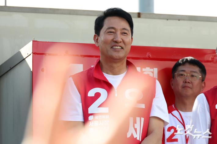 오세훈, 수서역 지지 호소