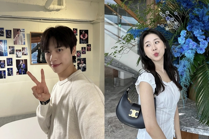 왼쪽부터 배우 윤승우, 전재희. 각 인스타그램