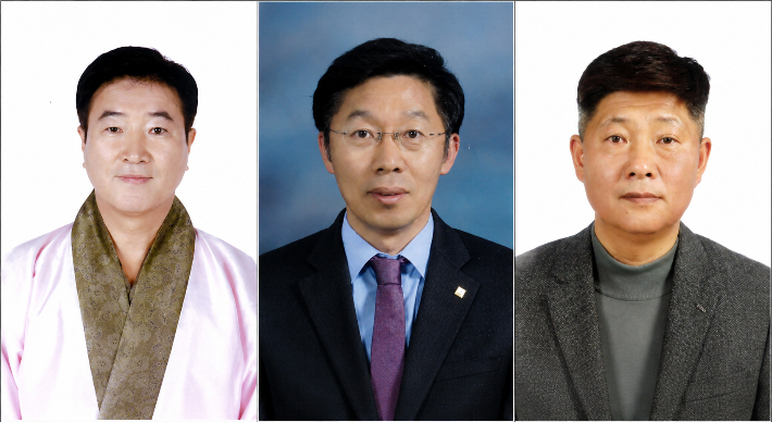 제38회 경주시문화상 수상자인 박임관(왼쪽부), 전성환, 손영훈씨. 경주시 제공