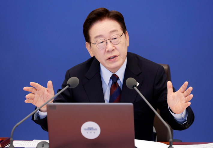 이재명 대통령, 국무회의 발언. 연합뉴스