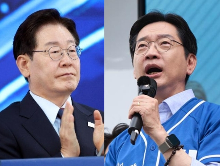 이재명 대통령과 김경수 경남지사 후보. 연합뉴스·김 후보 캠프 제공 