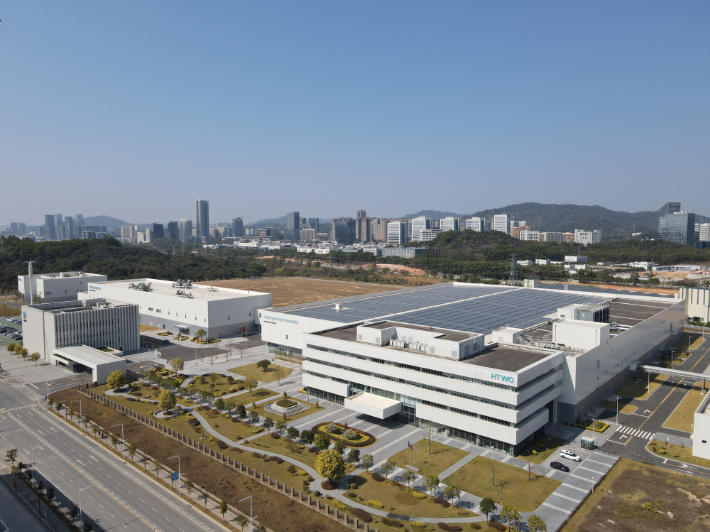 HTWO 광저우 공장 전경의 모습. 현대차그룹 제공