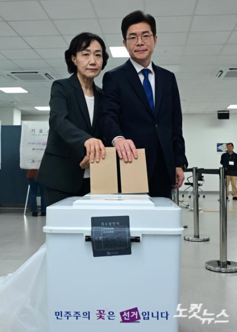 사전투표하는 정원오 후보